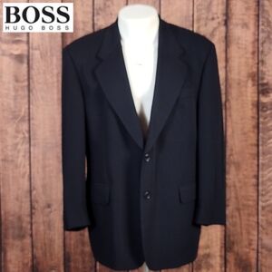 BOSS Mens Wool Blend Blue Single Breast Blazer Excellent Condition